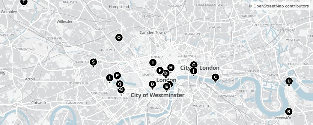 Map of Londýn