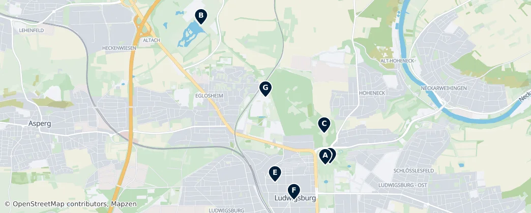 Map of Ludwigsburg