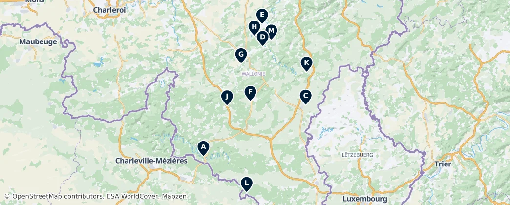 Map of Luxembourg