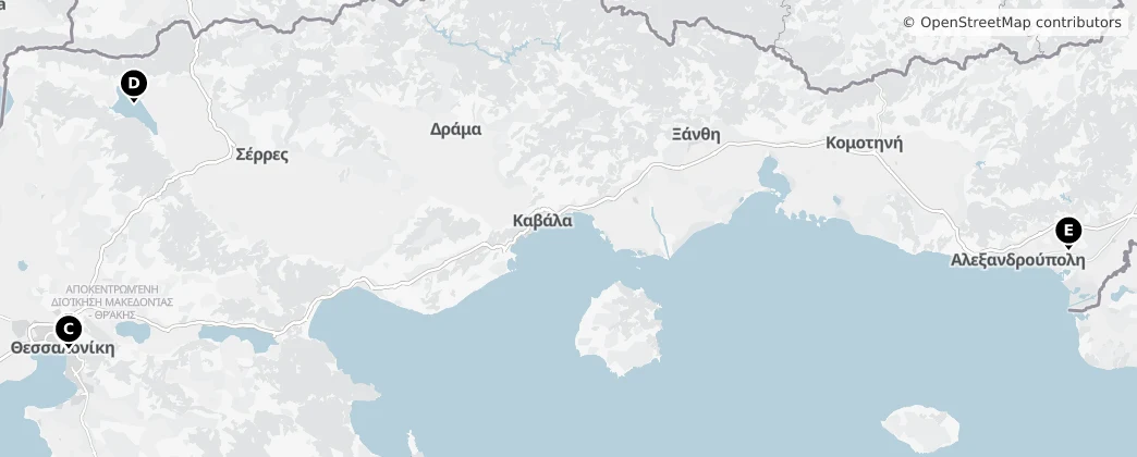 Map of Decentralized Administration of Macedonia and Thrace