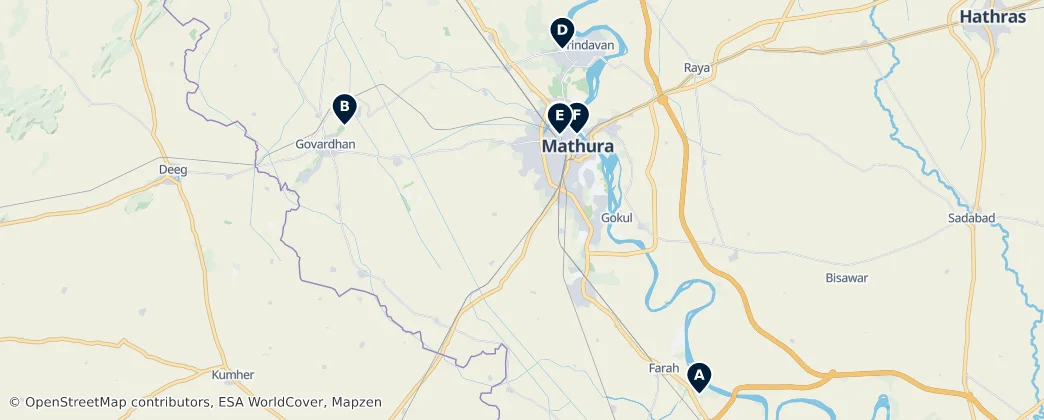 Map of Mathura