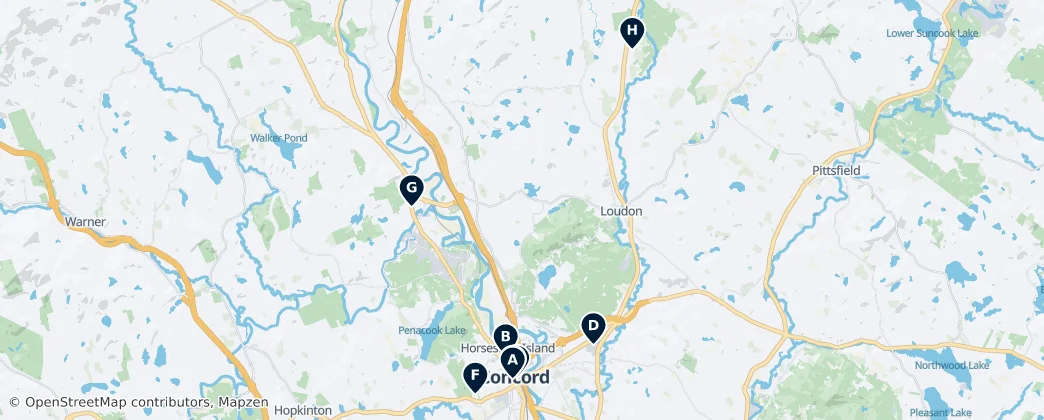 Map of Merrimack