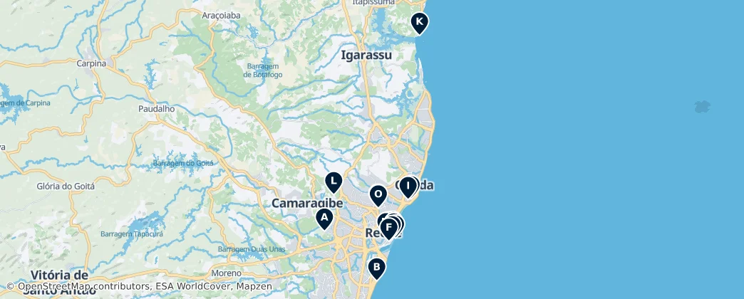 Map of Mesorregião Metropolitana de Recife