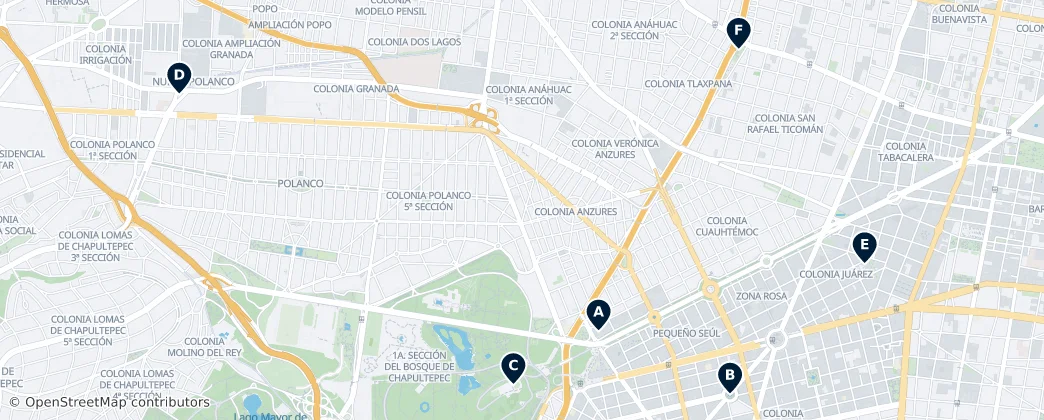 Map of Miguel Hidalgo
