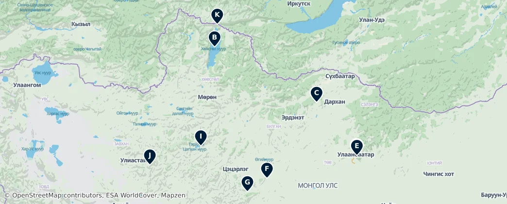 Map of Mongolsko