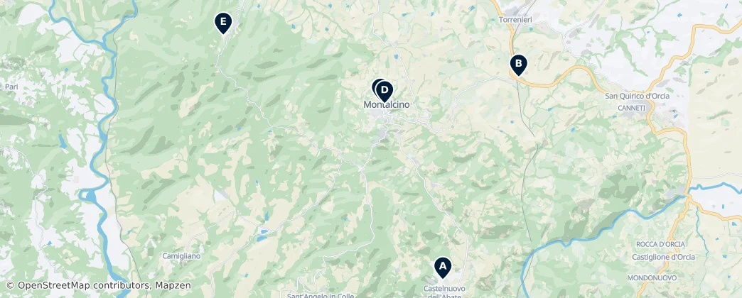 Map of Montalcino