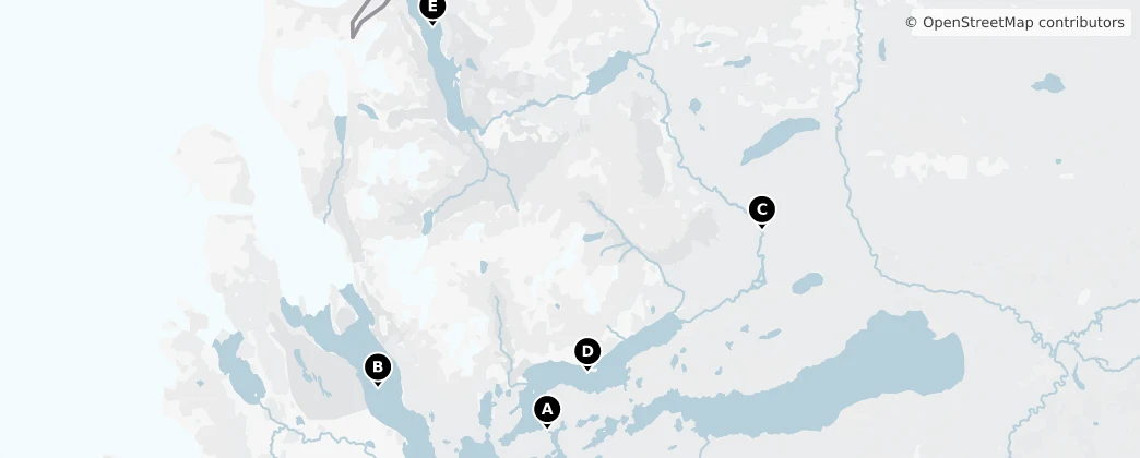 Map of Národný park Torres del Paine