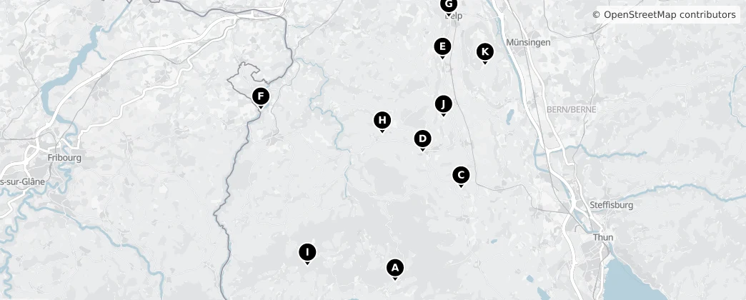 Map of Gantrisch Nature Park