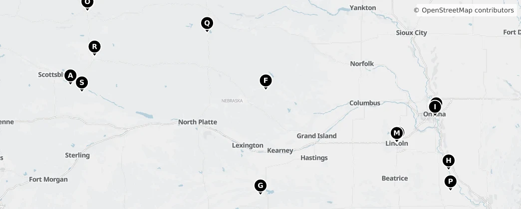 Map of Nebraska