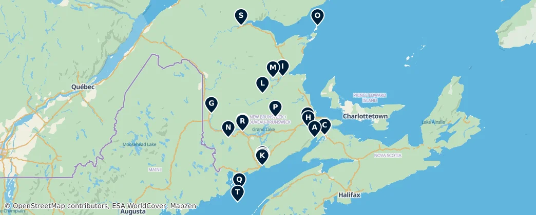 Map of New Brunswick