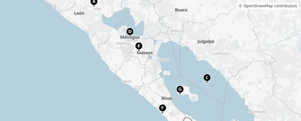 Map of Nikaragua