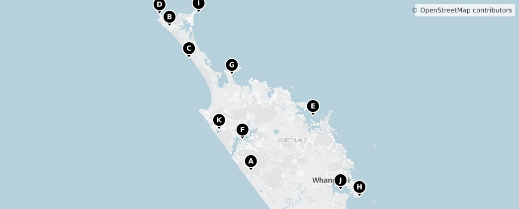 Map of Northland