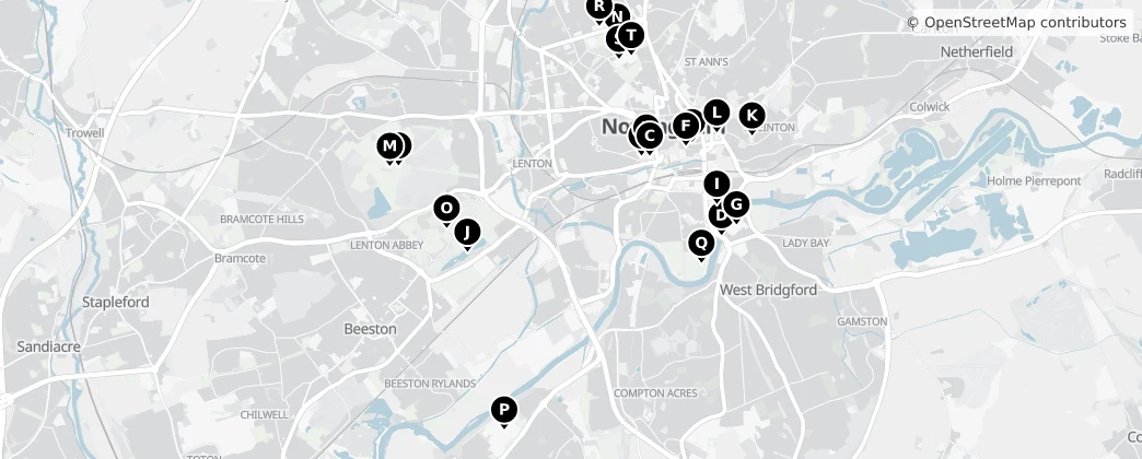 Map of Nottingham