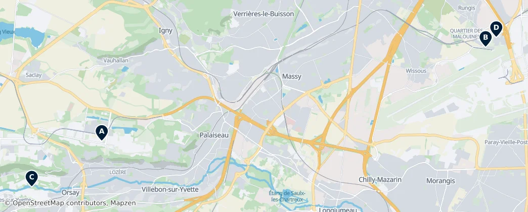 Map of Palaiseau