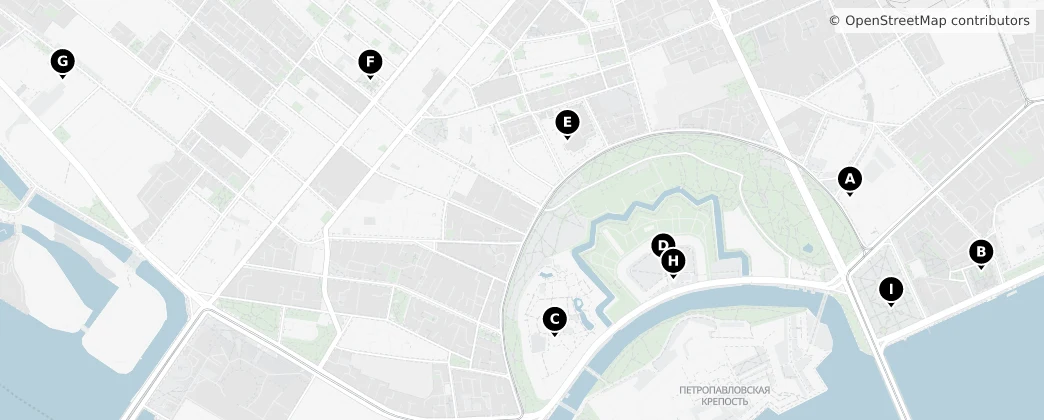 Map of Petrograd Side