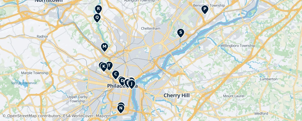 Map of Philadelphia County, Pennsylvania