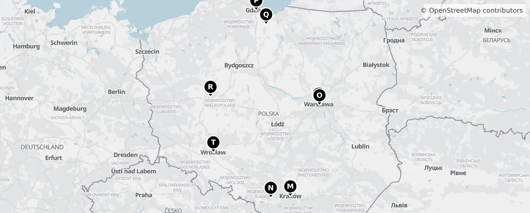 Map of Poľsko