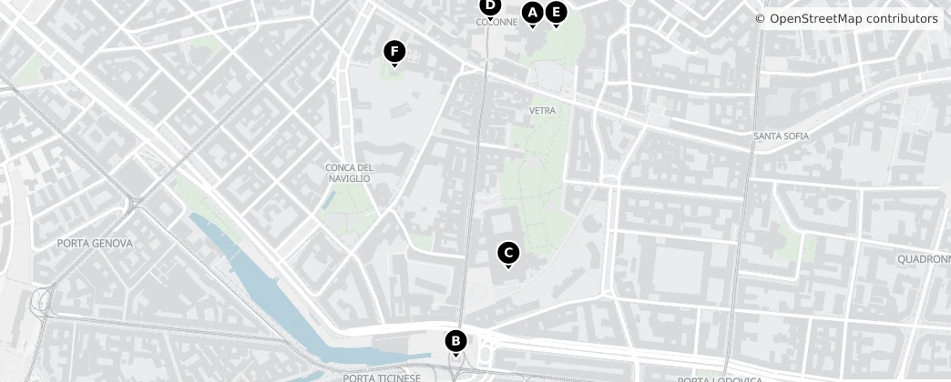 Map of Porta Ticinese