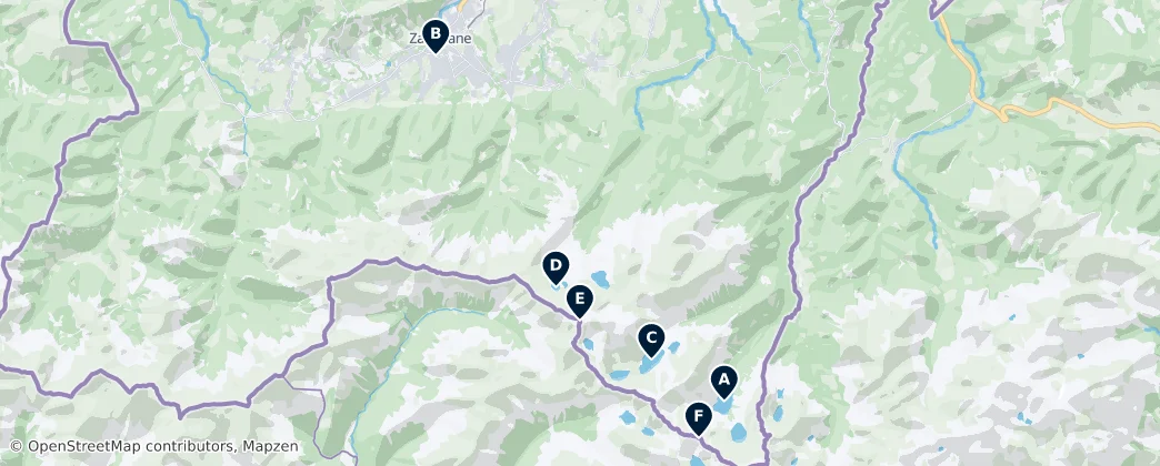 Map of Powiat tatrzański