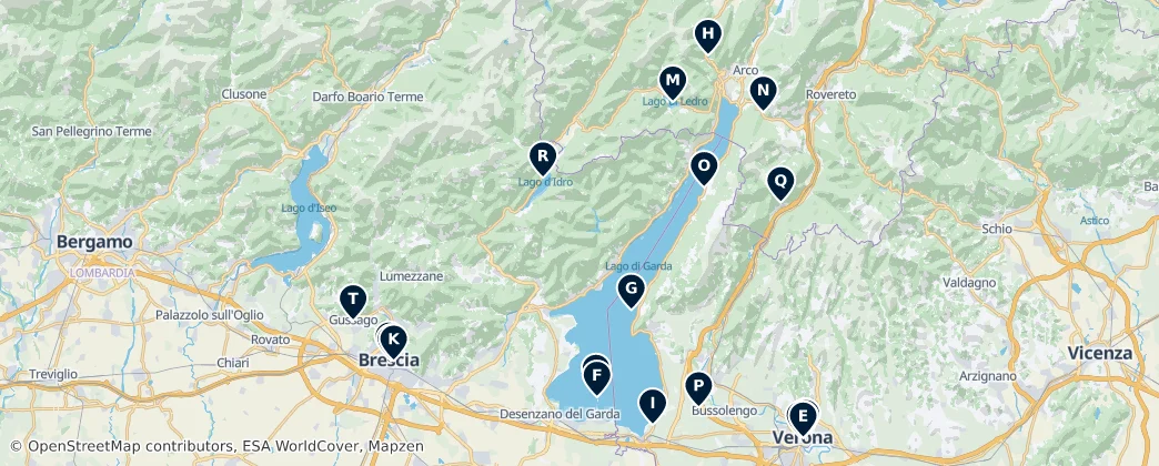 Map of Gardské hory