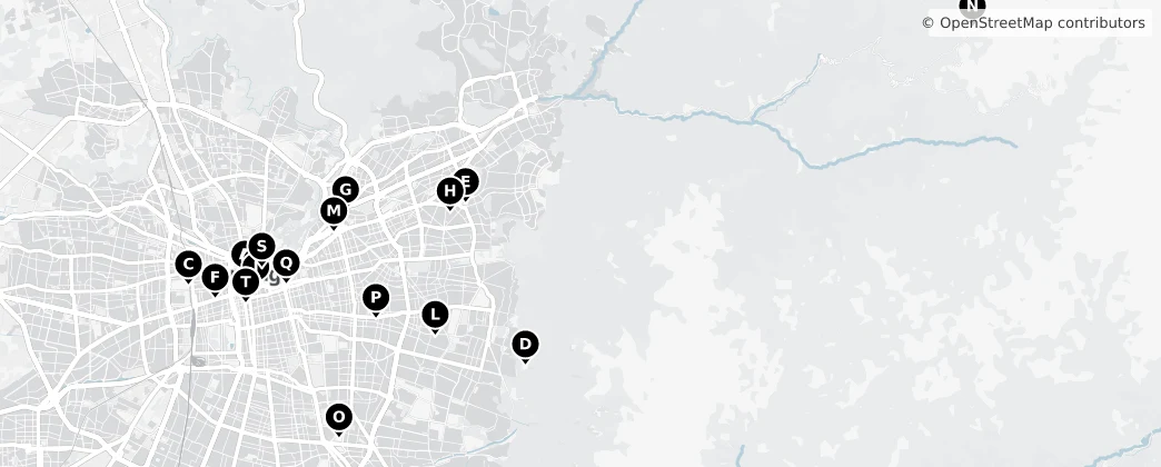 Map of Santiago Province, Chile
