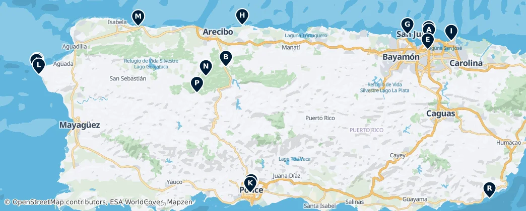 Map of Portoriko