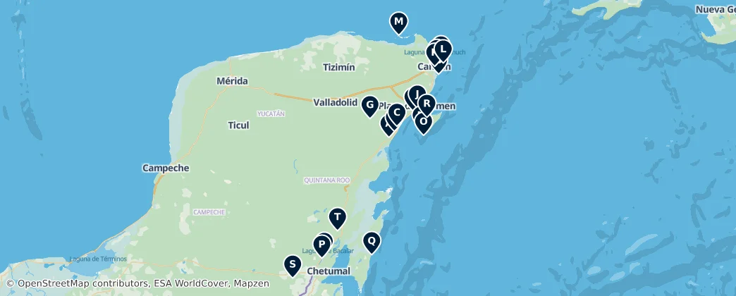 Map of Quintana Roo