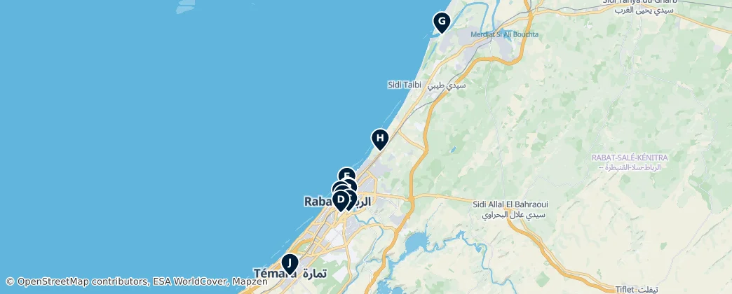 Map of Rabat-Salé-Kénitra