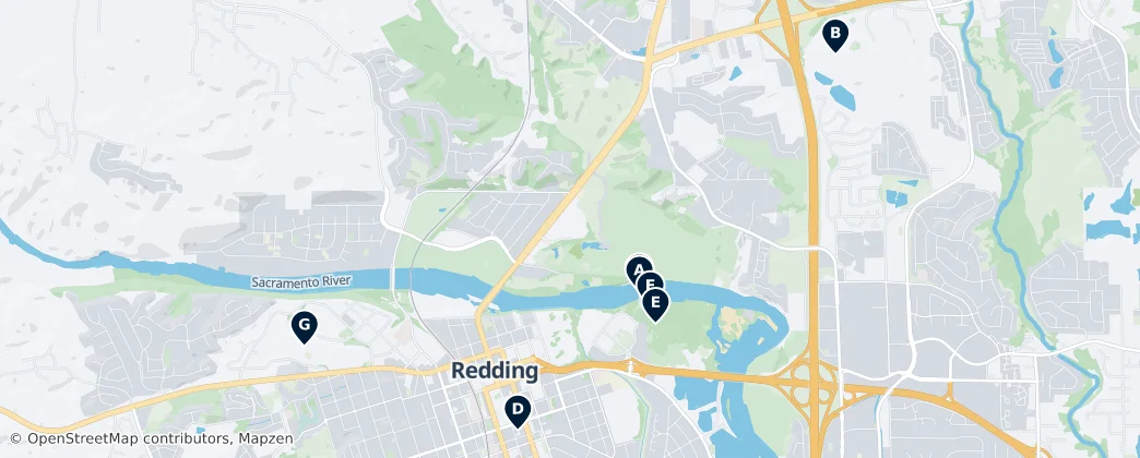 Map of Redding