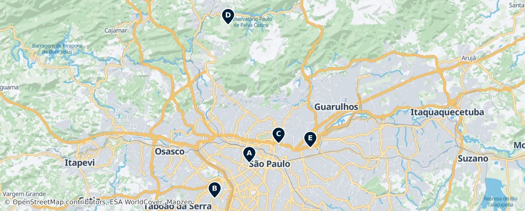 Map of Região Imediata de São Paulo