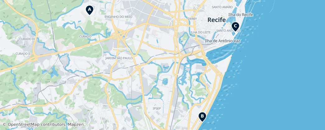 Map of Recife metropolitan area