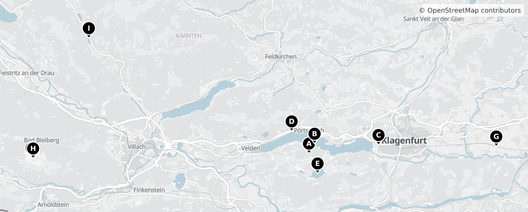 Map of Region Klagenfurt-Villach