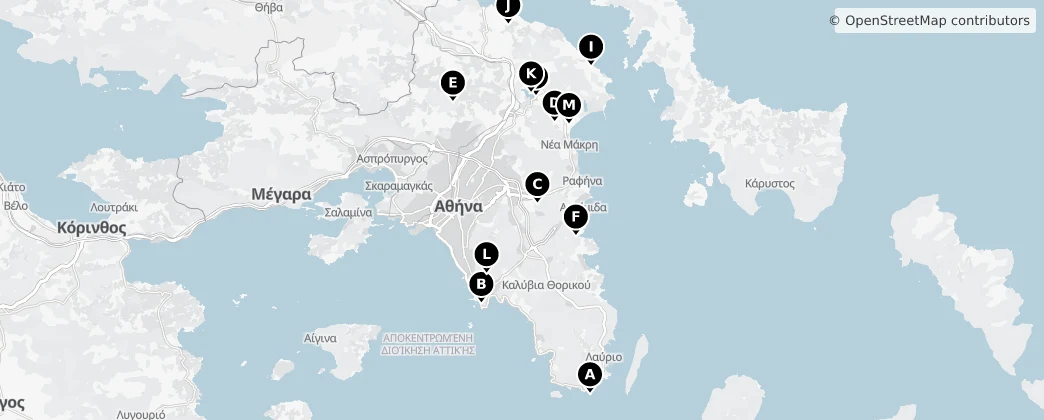 Map of Periphereiake Enoteta Anatolikes Attikes