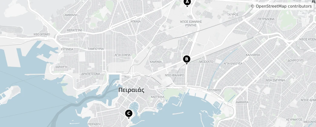 Map of Piraeus