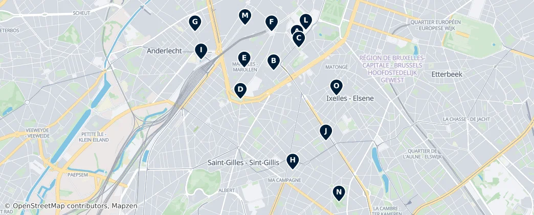 Map of Saint-Gilles