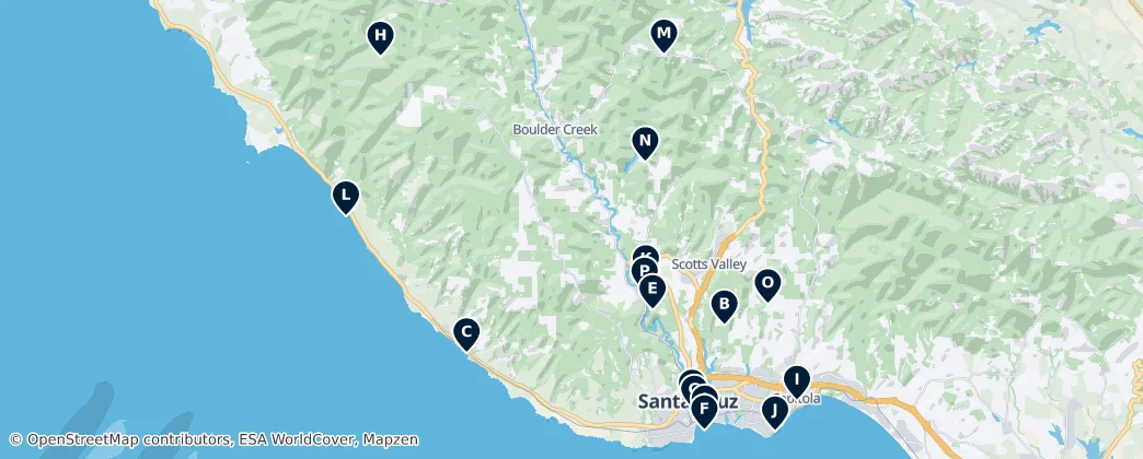 Map of Santa Cruz