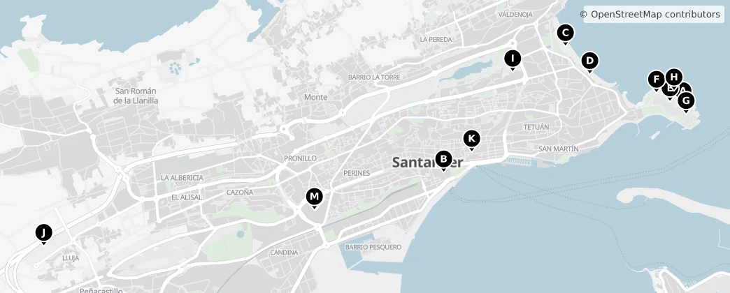 Map of Santander