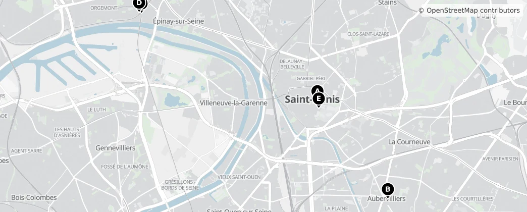 Map of Seine-Saint-Denis