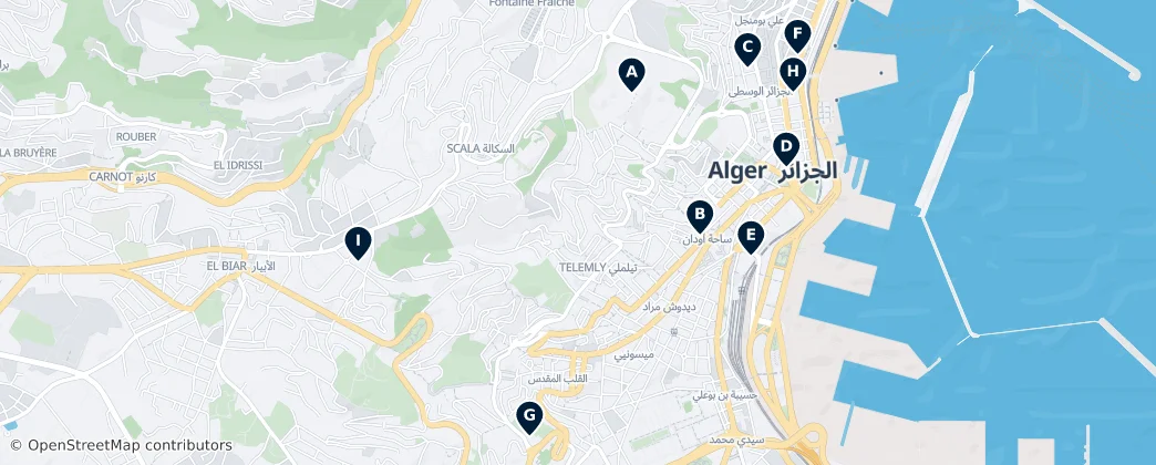 Map of Sidi M'Hamed