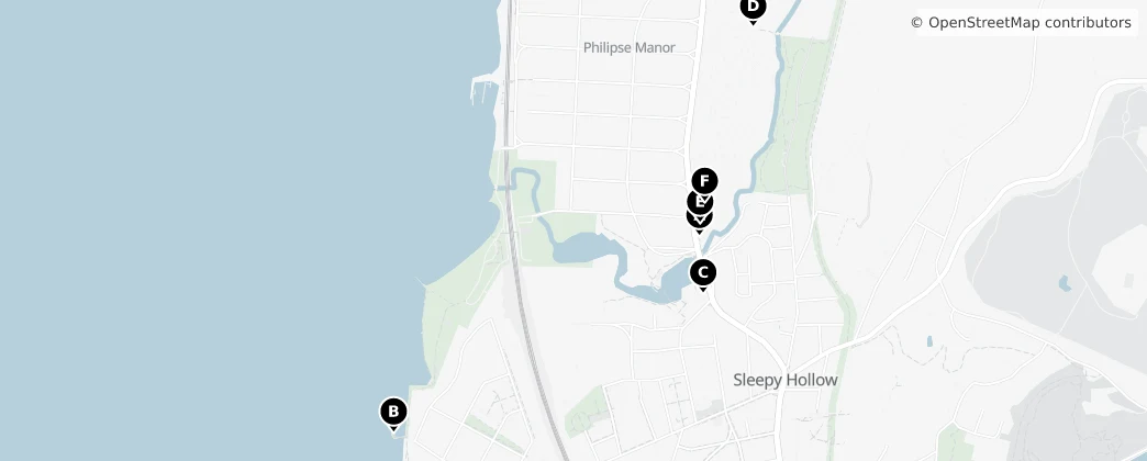 Map of Sleepy Hollow, New York