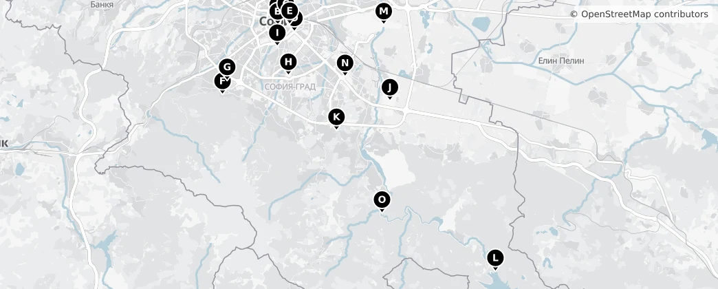 Map of Sofia