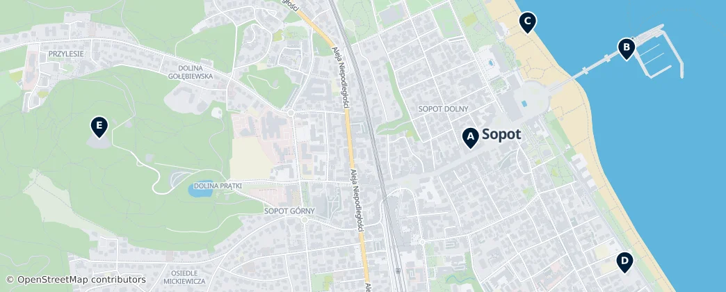 Map of Sopot