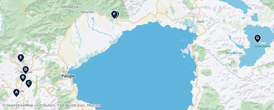 Map of Jižní Sulawesi