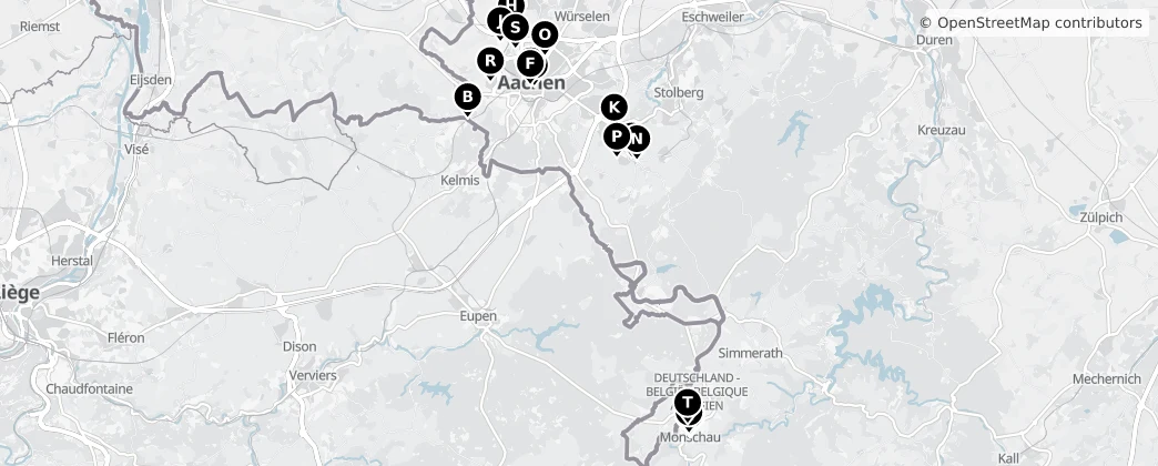 Map of Městský region Cáchy