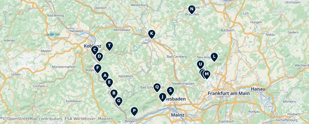 Map of Taunus