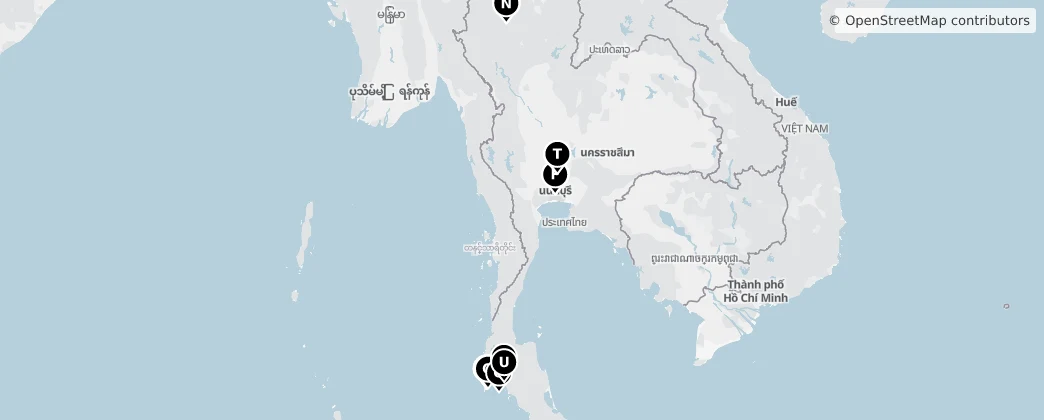 Map of Thajsko