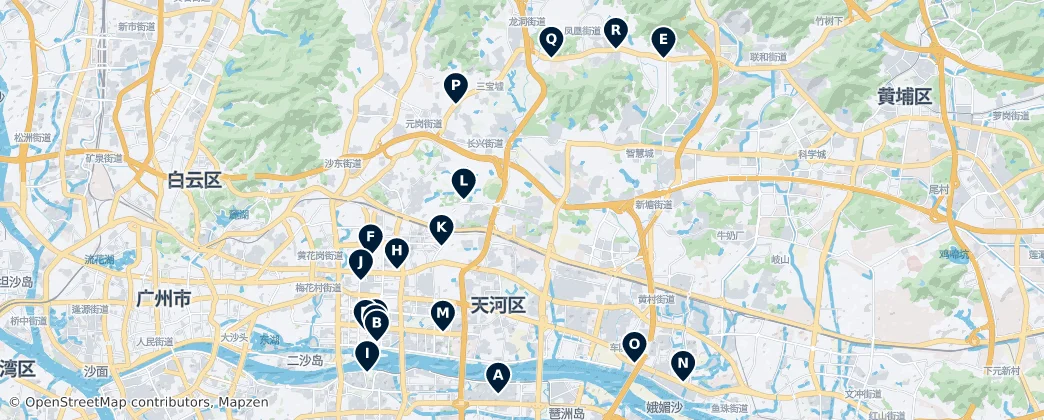 Map of Tianhe District
