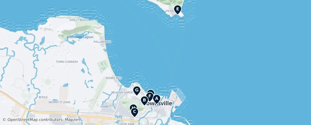 Map of Townsville