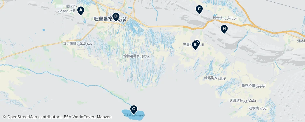 Map of Turfan