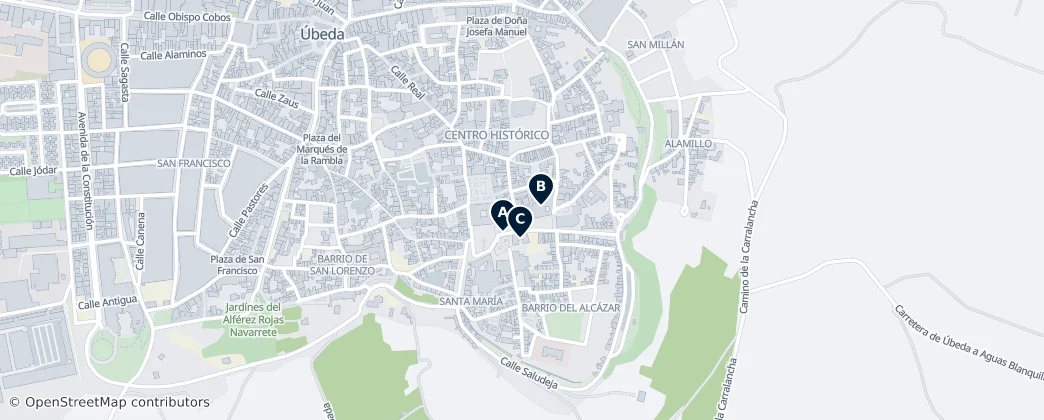 Map of Úbeda